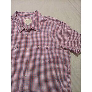 Tecovas Pearl Snap Shirt Men's 2XL Sawtooth Pockets Gingham Plaid Western S/S